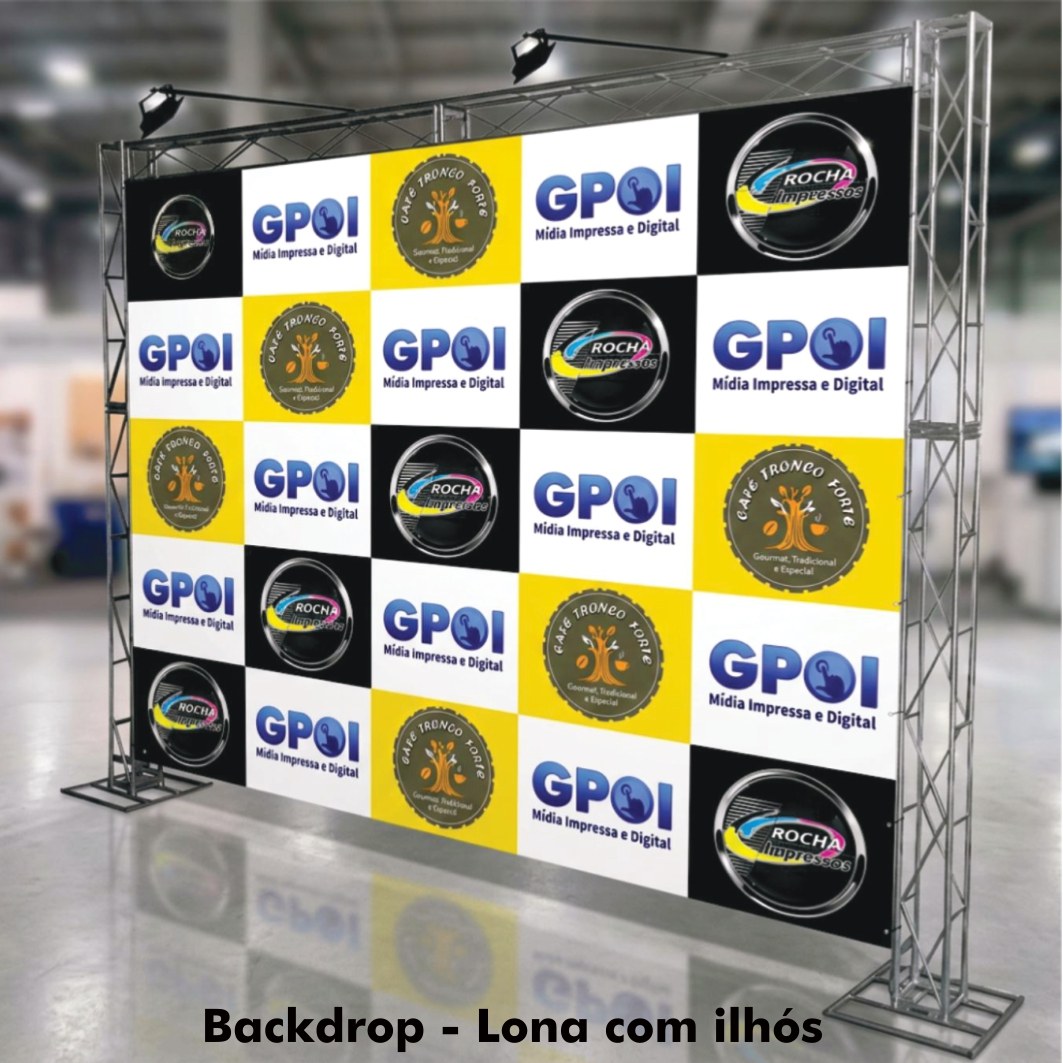 Backdrop — lona com ilhós