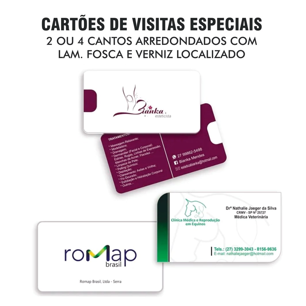 Cartões de visita especiais