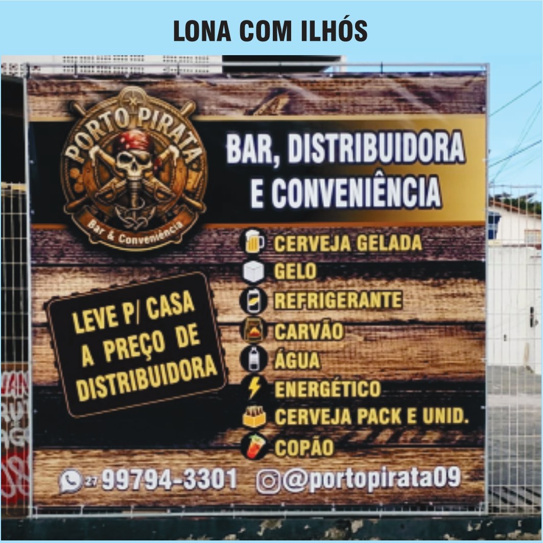 Lona com ilhós